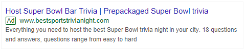 Host Super Bowl Bar Trivia - Prepackaged Super Bowl Trivia